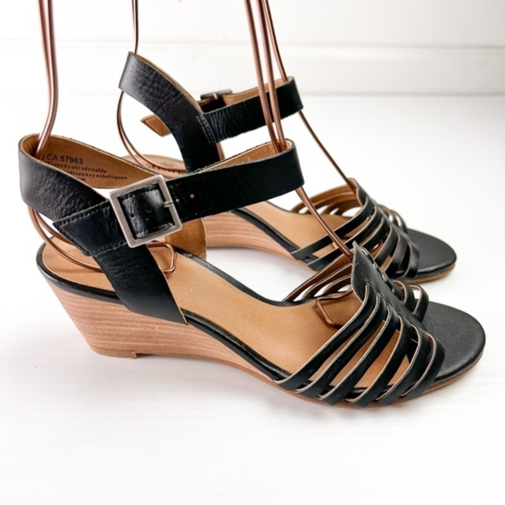 Susina womens terra Lea black wedge sandal size 6.5 - Picture 3 of 10